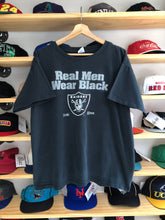 Load image into Gallery viewer, Vintage Salem Los Angeles Raiders Real Men Wear Black Tee Size L/XL

