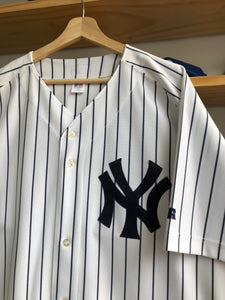 Vintage Russell Athletic New York Yankees Blank Pinstripe Authentic Jersey Size 52/2XL
