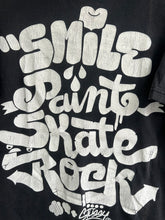 Load image into Gallery viewer, Vintage Y2K Stussy Smile Paint Skate Rock Tee Large
