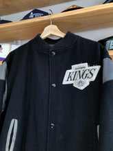Load image into Gallery viewer, Vintage Chalk Line Los Angeles Kings Wool/Leather Varsity Bomber Jacket Size Large
