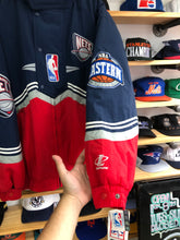 Load image into Gallery viewer, Deadstock Vintage Logo Athletic New Jersey Nets Puffer Jacket Size XL

