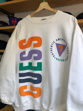 Load image into Gallery viewer, Vintage Guess Spellout Logo Crewneck Size L/XL

