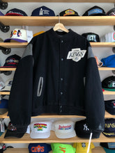 Load image into Gallery viewer, Vintage Chalk Line Los Angeles Kings Wool/Leather Varsity Bomber Jacket Size Large
