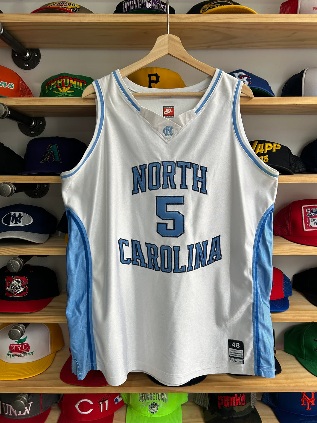 Vintage 98/99 UNC Tar Heels Chanel Wright Game Worn / Team Issued Authentic Jersey 48 +2