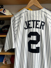 Load image into Gallery viewer, Vintage Majestic New York Yankees Pinstripe Derek Jeter Stitched Jersey XL
