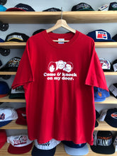 Load image into Gallery viewer, Vintage Three’s Company Come &amp; Knock on my Door Short Sleeve Tee XL
