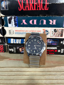 Vintage 1985 Timex Red Dot Lollipop Diver Hand Wind Watch