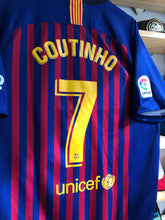 Load image into Gallery viewer, 2018 Nike Barcelona FC Philippe Coutinho Soccer Jersey Size 2XL
