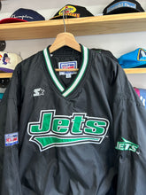 Load image into Gallery viewer, Vintage 90s Starter New York Jets Cotton Lined Pullover Windbreaker Large
