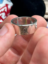 Load image into Gallery viewer, GUCCI .925 Silver Ghost Band Ring 10.5 w/ Box
