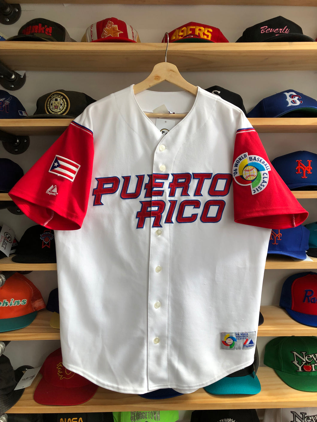 Vintage 2006 Majestic WBC Team Puerto Rico Blank Jersey Size Large