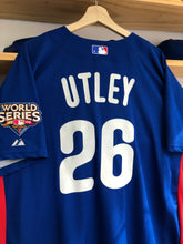 Load image into Gallery viewer, 2009 Majestic Philadelphia Phillies Chase Utley World Series Jersey Size XL
