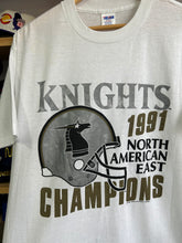 Load image into Gallery viewer, Vintage Deadstock 1991 NY / NJ Knights WFL Champions Tee XL
