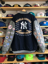 Load image into Gallery viewer, 2010s JH Design New York Yankees World Series Patch Wool Reversible Bomber Jacket Size 2XL
