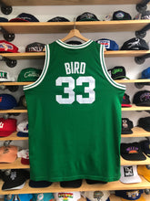 Load image into Gallery viewer, Vintage Reebok Boston Celtics Larry Bird Hardwood Classics Swingman Jersey Size 2XL
