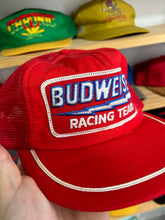 Load image into Gallery viewer, Vintage Budweiser Racing Trucker SnapBack
