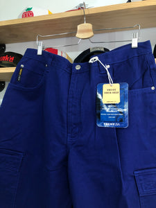Deadstock Vintage Trust Blue Denim Cargo Pants Size 40x34