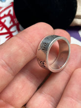 Load image into Gallery viewer, GUCCI .925 Silver Ghost Band Ring 10.5 w/ Box
