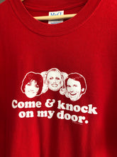 Load image into Gallery viewer, Vintage Three’s Company Come &amp; Knock on my Door Short Sleeve Tee XL
