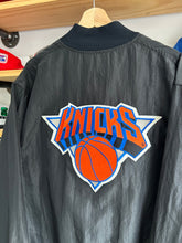 Load image into Gallery viewer, Vintage Starter New York Knicks Black Half Zip Back Patch Windbreaker Large
