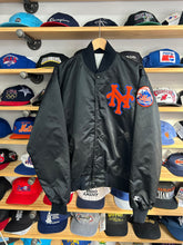 Load image into Gallery viewer, Vintage 1980s Starter New York Mets Black Satin Jacket Sz XL
