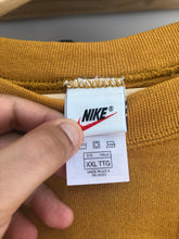 Load image into Gallery viewer, Vintage Nike Mini Logo Pullover Mustard Crewneck Size 2XL
