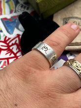 Load image into Gallery viewer, GUCCI .925 Silver Ghost Band Ring 10.5 w/ Box
