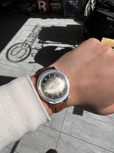 Load image into Gallery viewer, Vintage 1977 Timex Marlin Hand Wind Gradient Dial Day / Date Watch
