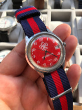 Load image into Gallery viewer, Vintage 1978 Timex Boys Scouts Hand Wind Red Dial Watch
