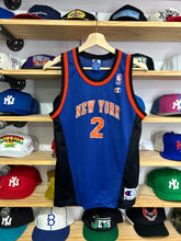 Load image into Gallery viewer, Vintage Champion New York Knicks Larry Johnson Youth Large 14-16 Jersey

