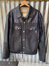 Load image into Gallery viewer, Vintage Versace Jeans Couture Denim / Leather Jacket Large
