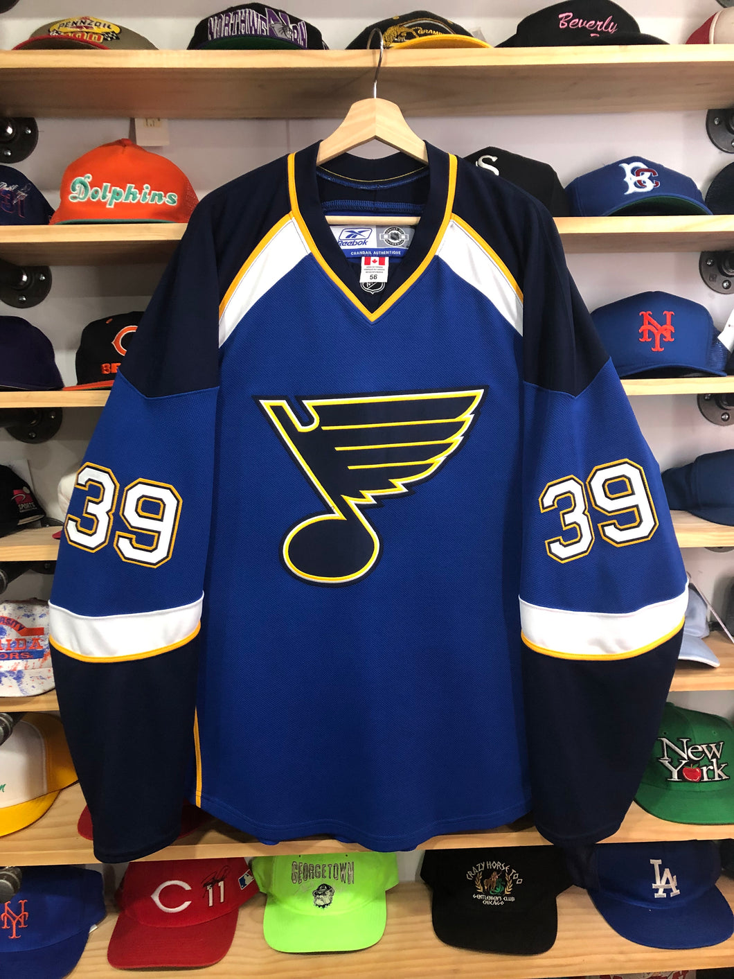 Vintage Reebok St. Louis Blues Doug Weight Authentic Jersey Size 56