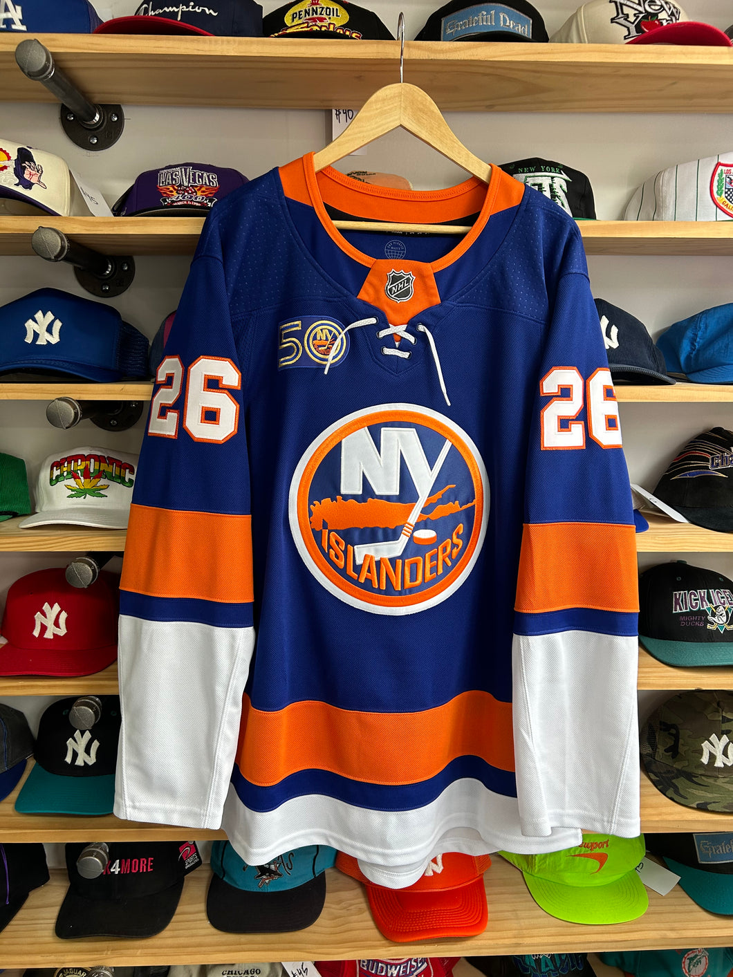 2021 Adidas New York Islanders Oliver Wahlstrom Authentic Jersey Sz 54