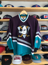Load image into Gallery viewer, Vintage KOHO Anaheim Mighty Ducks Jersey Youth Size L/XL
