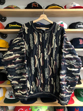 Load image into Gallery viewer, Vintage Coogi Multicolor 3D Multi Color Knit Quarter Zip Sweater 2XL
