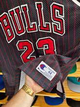 Load image into Gallery viewer, Vintage Champion Chicago Bulls Michael Jordan Pinstripe Authentic Jersey 44 Large
