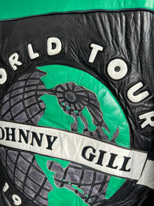 Vintage 1990-1991 Johnny Gill Leather / Suede Jeff Hamilton Crew Tour Jacket Large