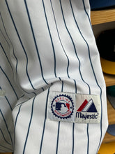 Load image into Gallery viewer, Vintage Majestic 2008 Derek Jeter Dual Patch Pinstripe Jersey Large
