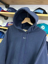 Load image into Gallery viewer, Vintage Y2K Nike Navy Blue Center Swoosh Hoodie XL
