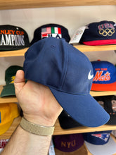 Load image into Gallery viewer, Vintage 90s Nike Navy Blue Swoosh SnapBack
