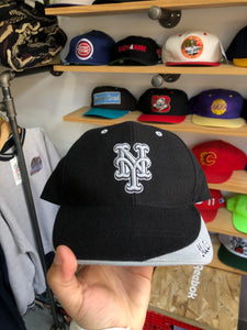 Vintage New York Mets Black/Silver Velcro Strapback