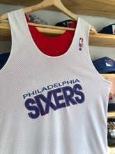 Load image into Gallery viewer, Vintage Champion Philadelphia 76ers Practice Mesh Reversible Jersey Size Large
