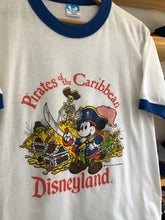 Load image into Gallery viewer, Vintage 80’s Disneyland Pirates Of The Caribbean Ringer Tee Size S/M
