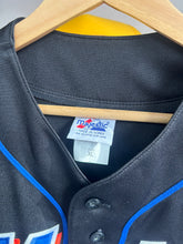 Load image into Gallery viewer, Vintage Majestic New York Mets 2000 World Series Patch Black Alternate Jersey L / XL
