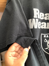 Load image into Gallery viewer, Vintage Salem Los Angeles Raiders Real Men Wear Black Tee Size L/XL
