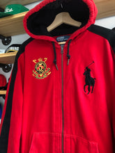 Load image into Gallery viewer, Vintage Polo Ralph Lauren Big Pony Challenge Zip Up Hoodie Size Large
