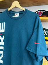 Load image into Gallery viewer, Vintage Nike Made in USA Teal / Aqua Spellout Tee Large
