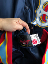Load image into Gallery viewer, Vintage Rawlings Brooklyn Cyclones Game Worn Satin Bomber Jacket Size 2XL
