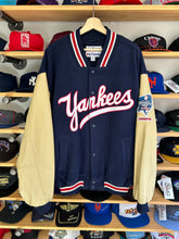 Load image into Gallery viewer, Vintage Majestic New York Yankees Leather / Wool Script Varsity Jacket XL
