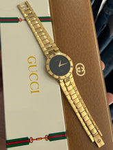 Load image into Gallery viewer, Vintage 1980s Gucci 3300M Gold Plated Watch w/ Box
